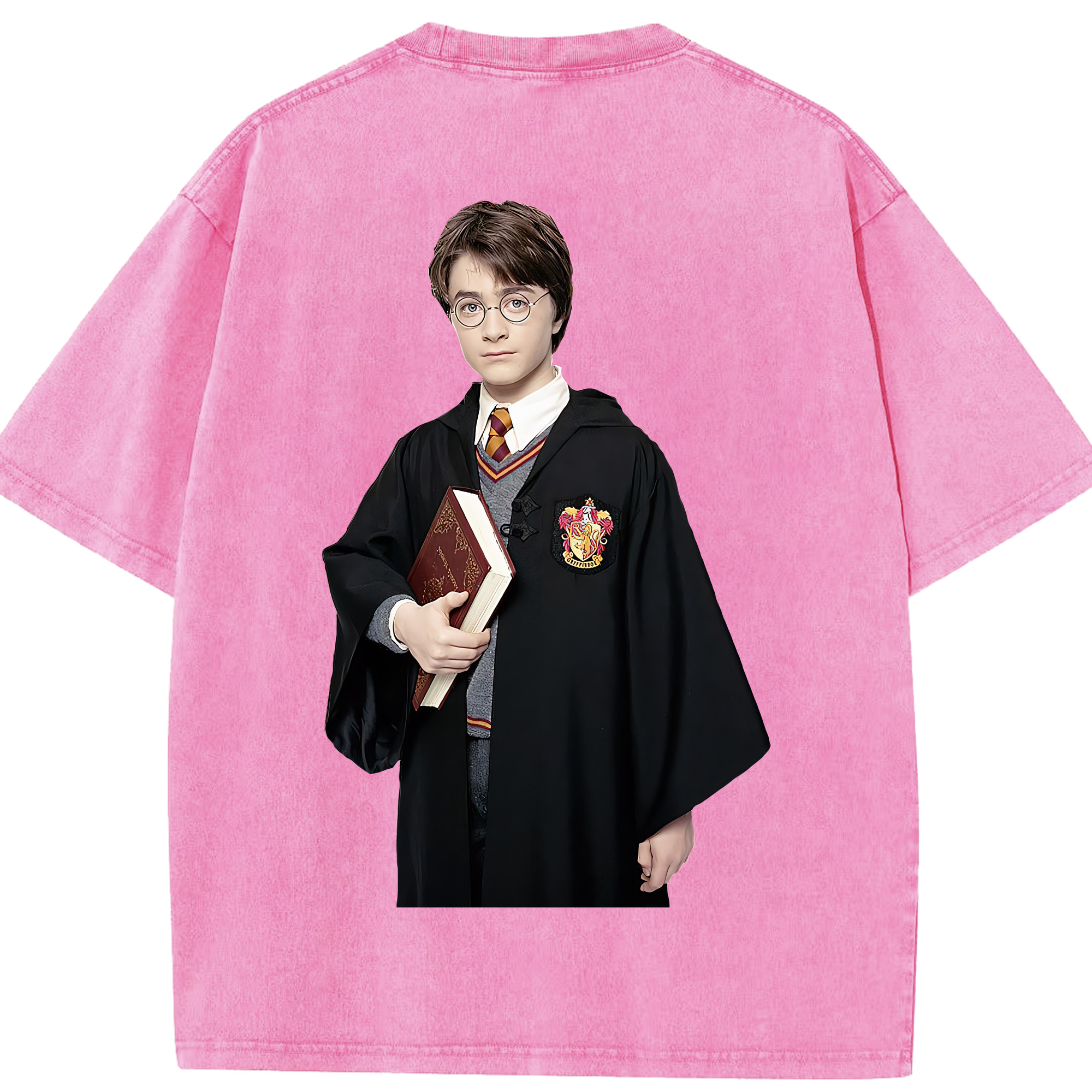 （画像用） Harry Potter ハリー・ポッターシリーズ 綿100% ヴィンテージ風 半袖Tシャツ（背面プリント）